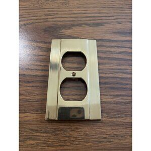 Solid brass electric double outlet cover 74060
